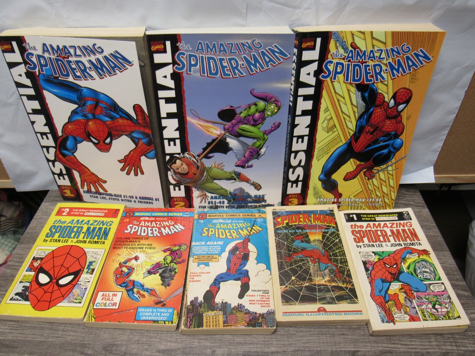 Marvel Essential Amazing Spiderman & VTG Pocket Comics Paperback Books Marvel Essential Amazing Spiderman & VTG Pocket Comics Paperback Books