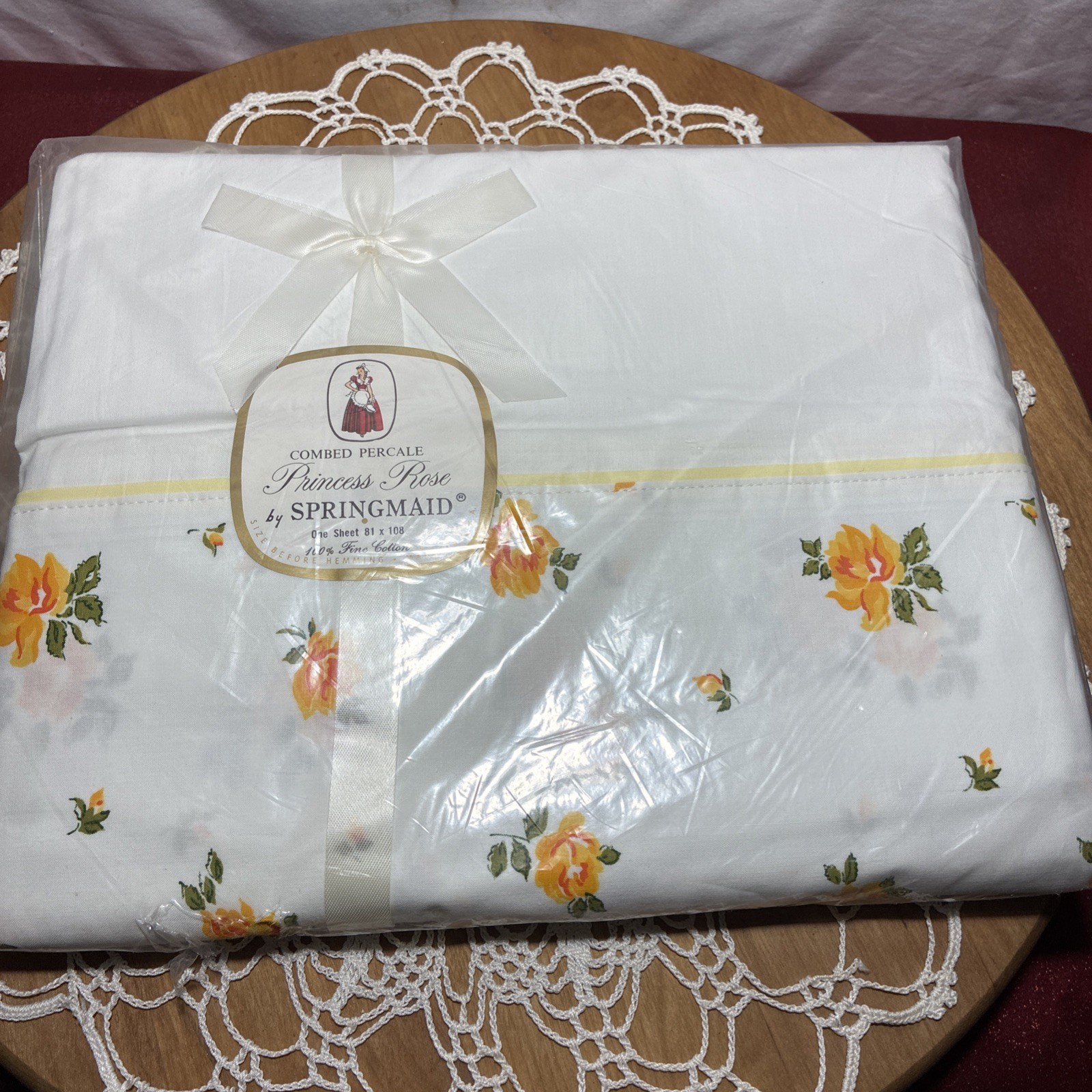 Vintage Springmaid Princess Rose 100% Fine Cotton Made in USA Sheet 81”x108” Vintage Springmaid Princess Rose 100% Fine Cotton Made in USA Sheet 81”x108”