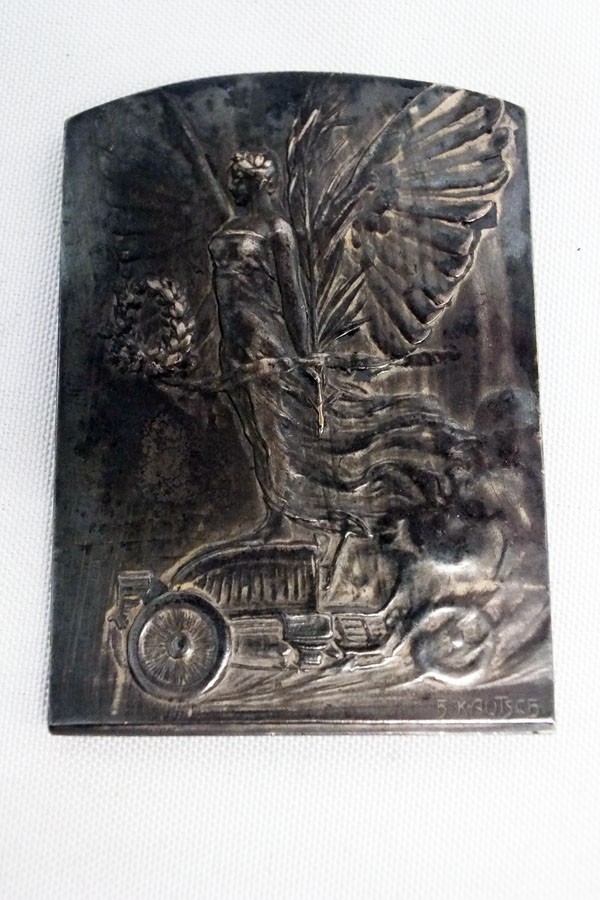 Vtg Heinrich Kautsch Silvered Bronze Automobile Winged Angel Wreath Art Nouveau Vtg Heinrich Kautsch Silvered Bronze Automobile Winged Angel Wreath Art Nouveau