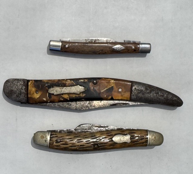 Vintage 3 Pocket Knife Lot - Antique Jack Knife Diamond Edge Imperial Stainless Vintage 3 Pocket Knife Lot - Antique Jack Knife Diamond Edge Imperial Stainless