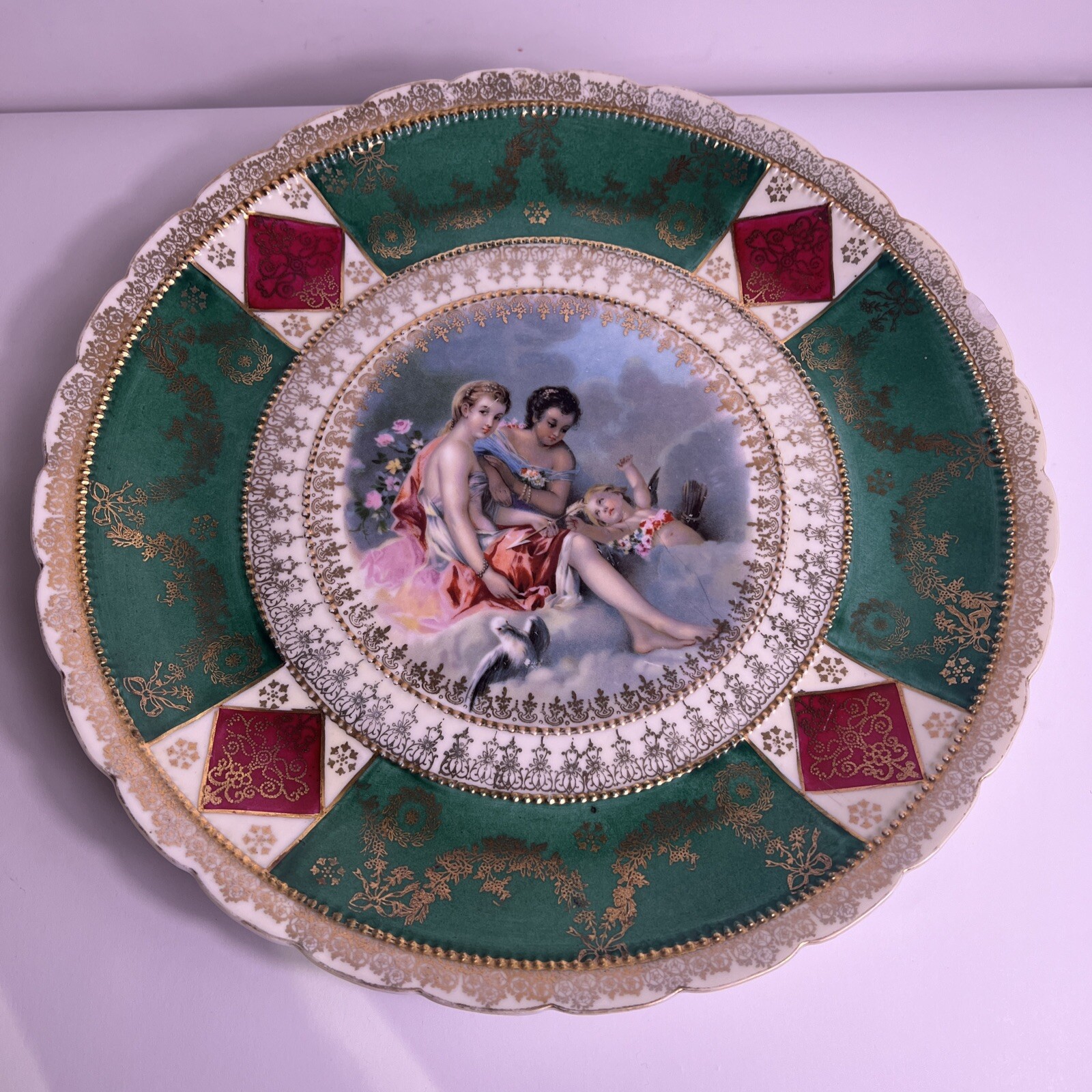 VINTAGE F BOUCHER Cupid porcelain Antique Royal Vienna Plate SMALL DAMAGE C PIC VINTAGE F BOUCHER Cupid porcelain Antique Royal Vienna Plate SMALL DAMAGE C PIC