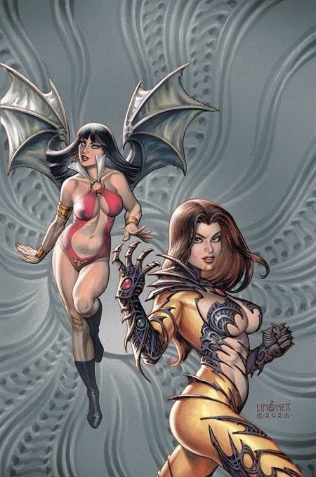 🔥🦇 WITCHBLADE VAMPIRELLA #1 JOSEPH LINSNER 1:50 Virgin Ratio Variant Cvr E 🔥🦇 WITCHBLADE VAMPIRELLA #1 JOSEPH LINSNER 1:50 Virgin Ratio Variant Cvr E