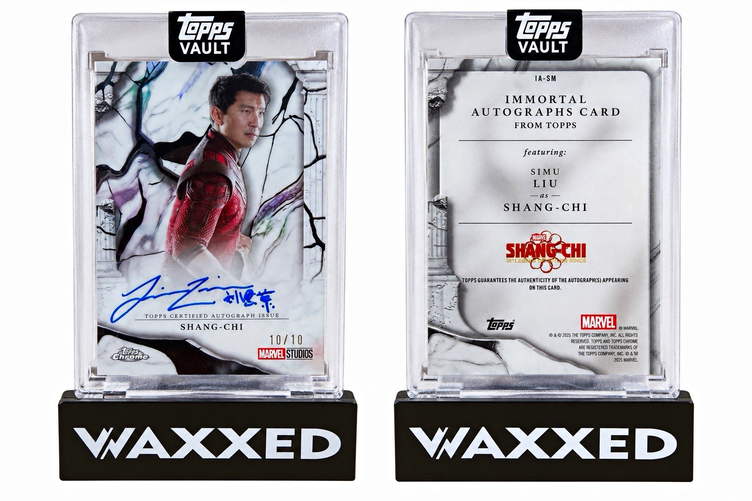 2026 Topps Vault Marvel Shang-Chi Auto Inscription 10/10 OMEGA Simu Liu Bookend 2026 Topps Vault Marvel Shang-Chi Auto Inscription 10/10 OMEGA Simu Liu Bookend