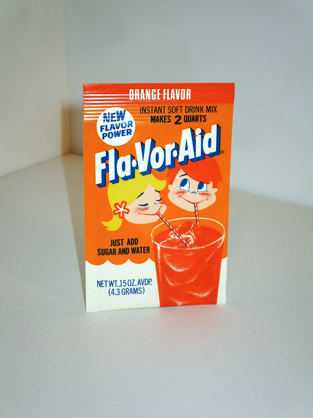Vtg 1970's 1980's FlaVor Aid ORANGE Soft Drink Mix Packet Package Unopened NEW