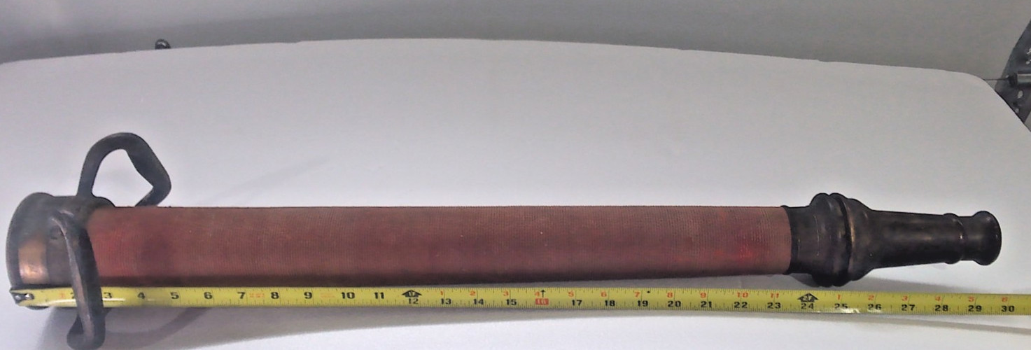 Antique, Rare, Brass Fire Hose Nozzle, by W.D.Allen Mfg. Co. 30 Inches Long Antique, Rare, Brass Fire Hose Nozzle, by W.D.Allen Mfg. Co. 30 Inches Long
