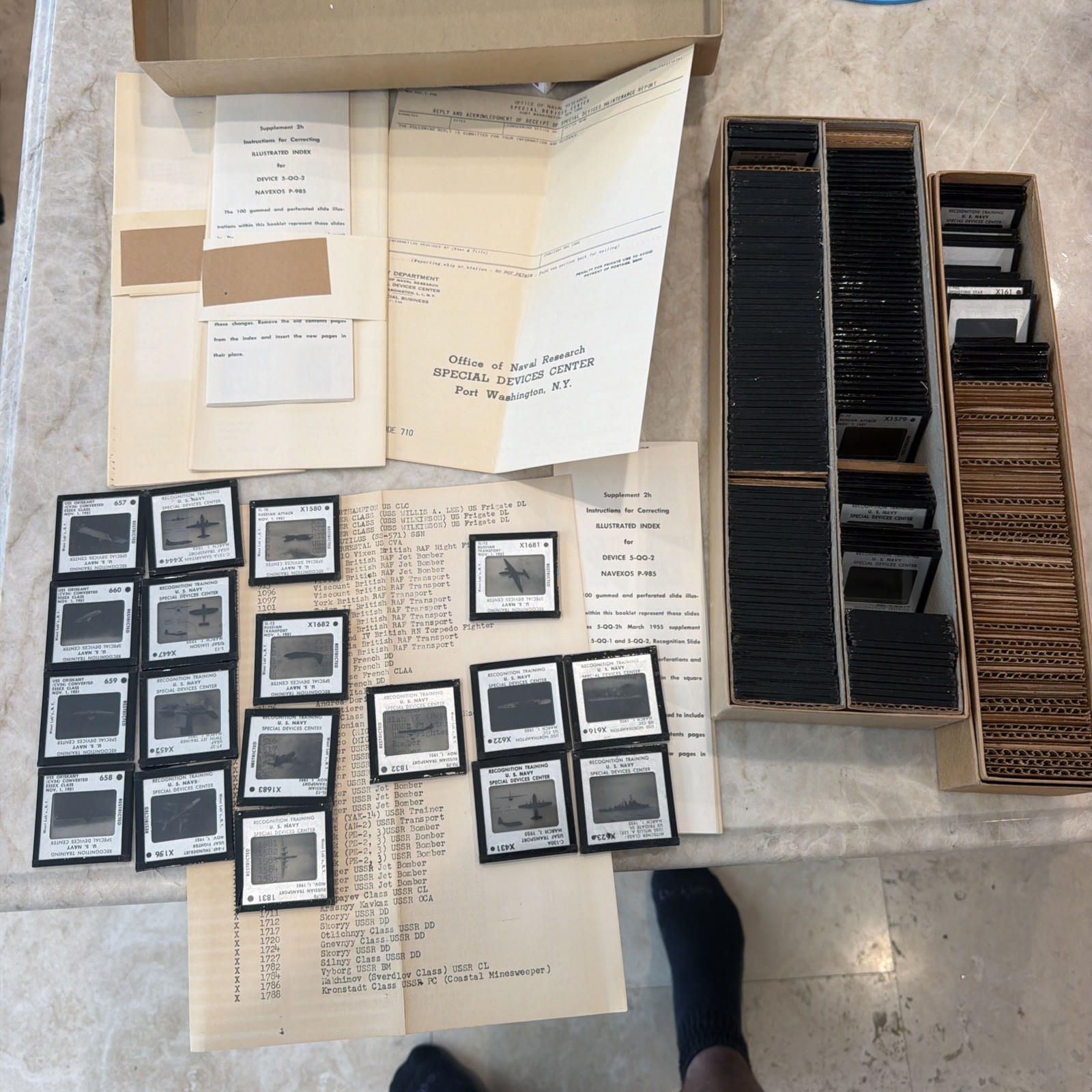 US Navy SHIPS AIRPLANE RECOGNITION TRAINING  BLACK & WHITE 190+ SLIDES, 1950 s