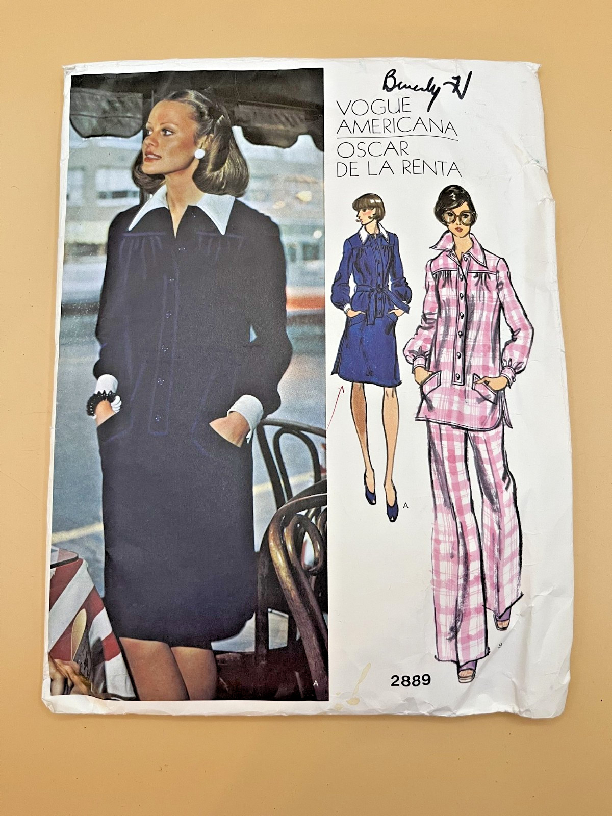 Vogue Americana 2889 Oscar de la Renta Sewing Pattern Size 16 Bust 38 Vintage