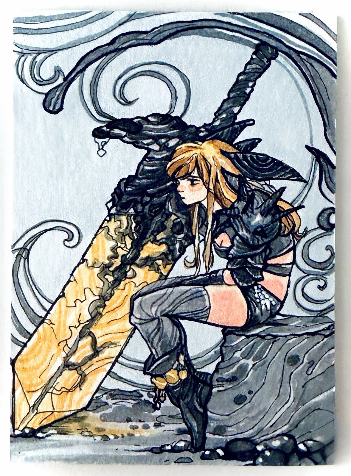 X-Men: Magik - 1/1 Hand-Drawn Original Art Signed Sketch Card - Thick ACEO