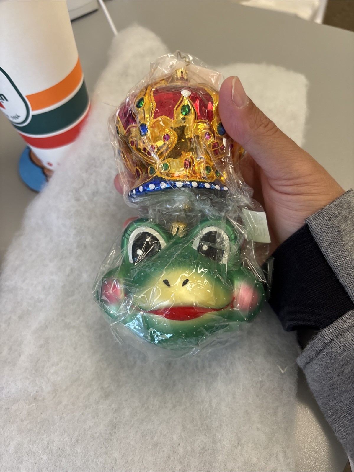 VTG Christopher Radko FROG PRINCE 2 Piece Springy Frog Ornament 1011712 VTG Christopher Radko FROG PRINCE 2 Piece Springy Frog Ornament 1011712