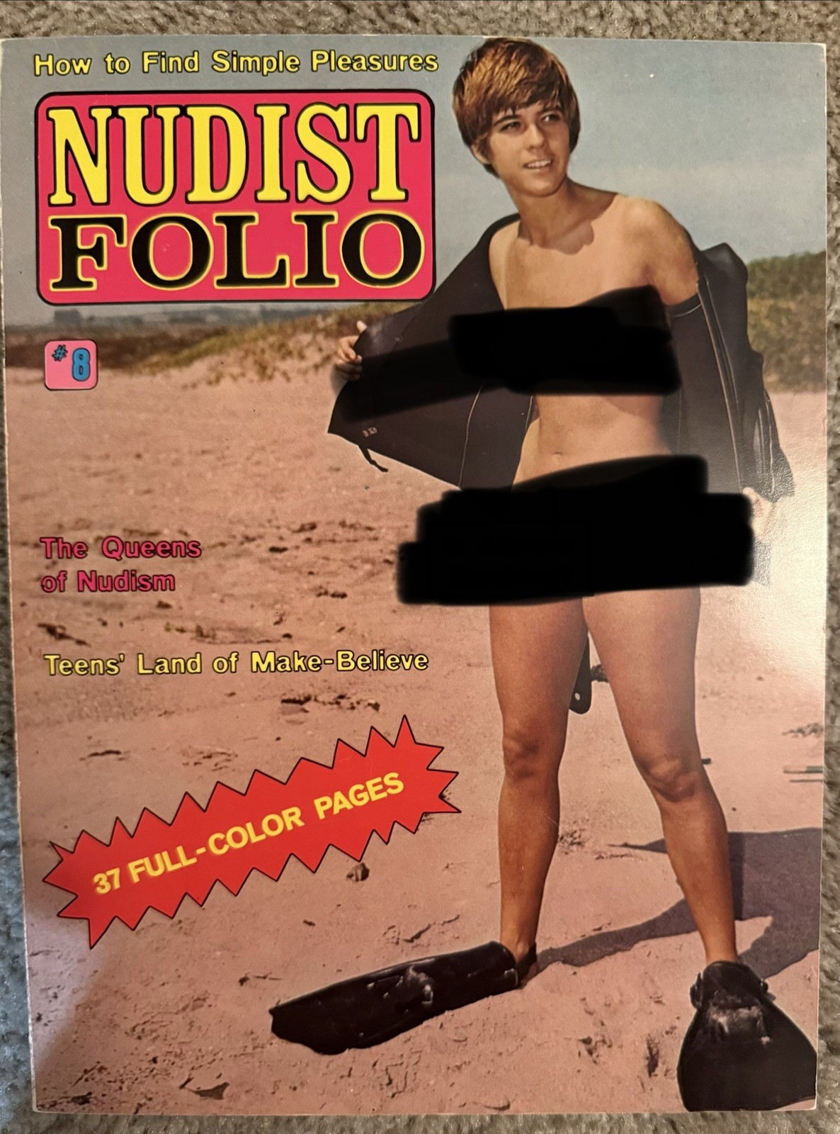 Vintage 1969 Nudist Magazine -“Nudist Folio #8” - VERY RARE- Near Mint