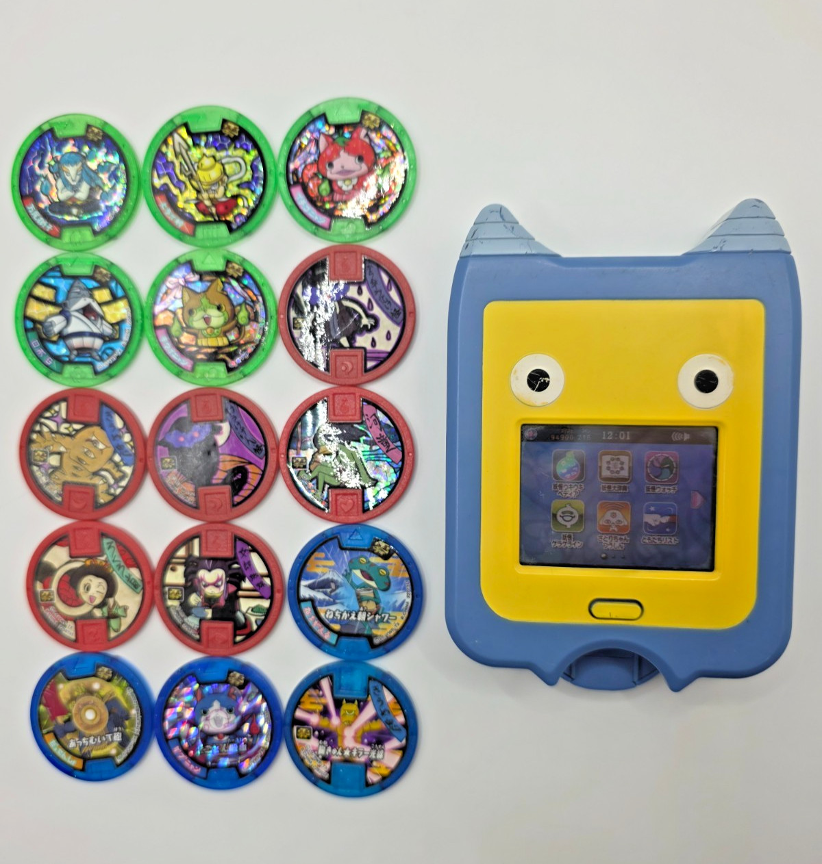 Bandai Yo-kai Watch Yokai Pad 15 Medals Stylus Tested Working Japan