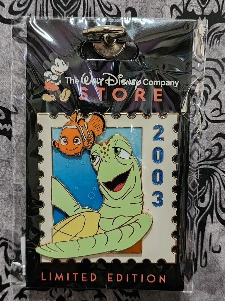 DEC WDCS D23 2026 Pixar Stamp Nemo Crush Finding Nemo 2003 LE Disney Pin