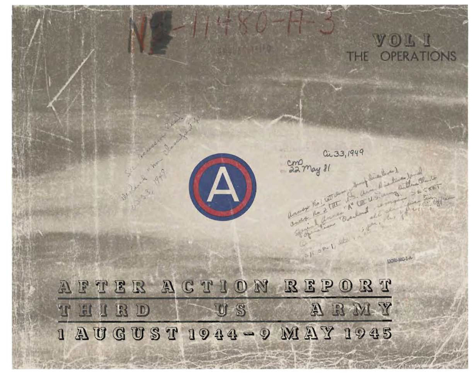 687 Page After Action Report Patton Third Army 1 August 1944 - 9 May 1945 on CD