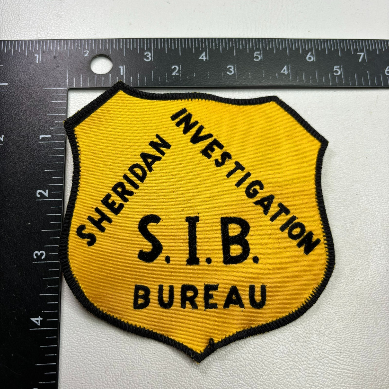 VINTAGE c 1960s Or 70s S.I.B. SIB SHERIDAN INVESTIGATION BUREAU Patch 45D3