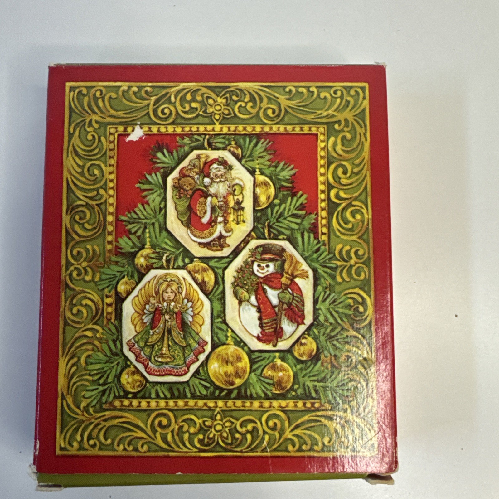 Vtg. Avon Xmas Tree Ornaments Different Images On Both Sides Charm Vtg. Avon Xmas Tree Ornaments Different Images On Both Sides Charm