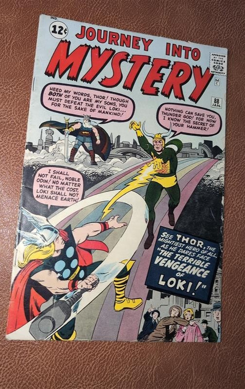 DEFECTIVE - JOURNEY INTO MYSTERY 88  COMIC BOOK  MARVEL COMICS  THOR  LOKI