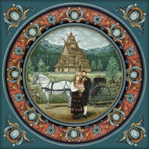 Norway Suzanne Toftey Norwegian Wedding Tile, New Norway Suzanne Toftey Norwegian Wedding Tile, New