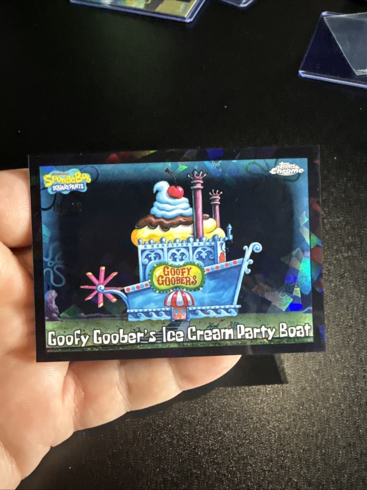 2025 Topps Chrome SpongeBob SquarePants Sapphire Goofy Goober Party Boat /10