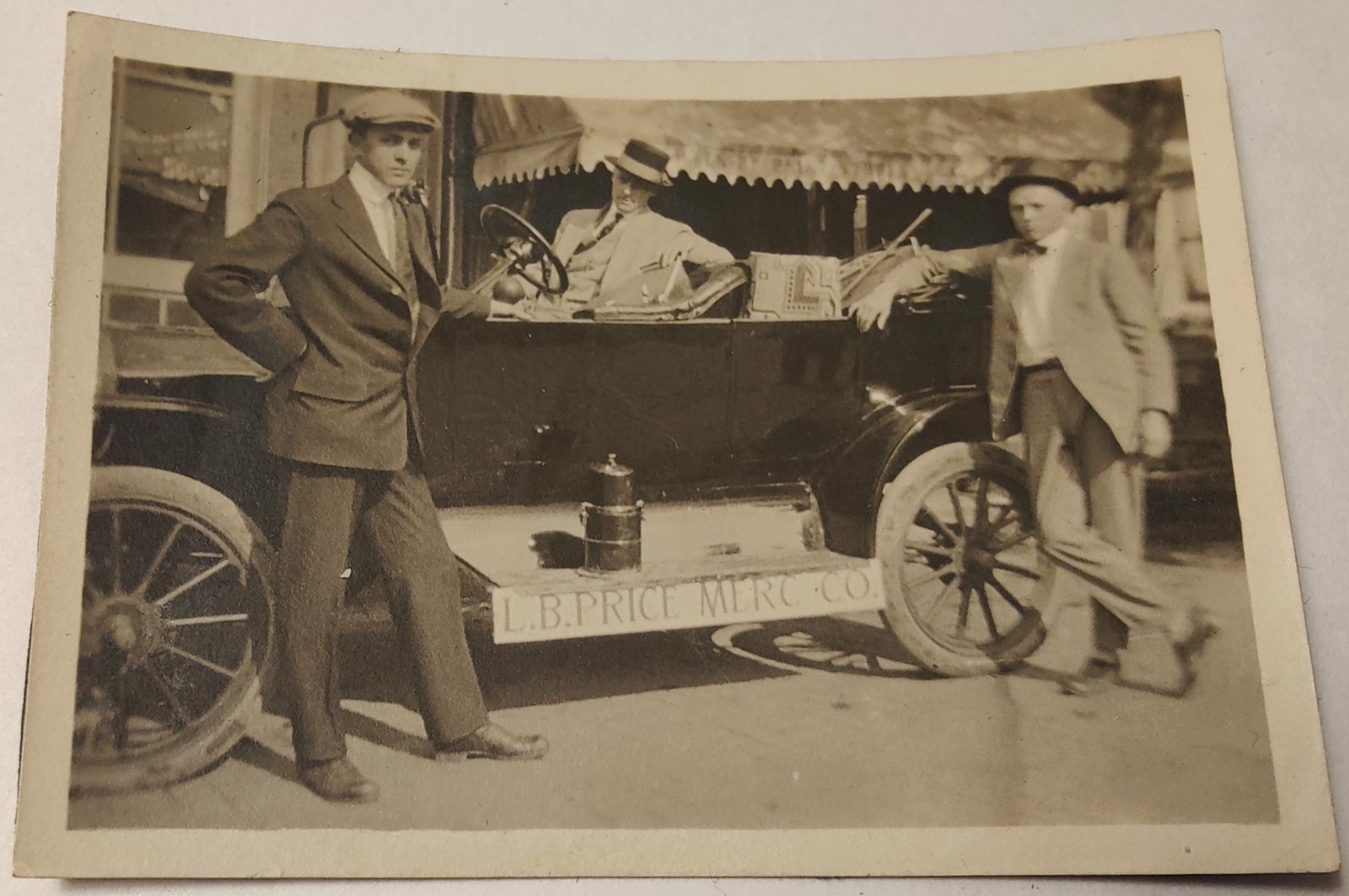 1910s L B Price Mercantile Traveling Salesmen Early Auto Occupational Photo OOAK