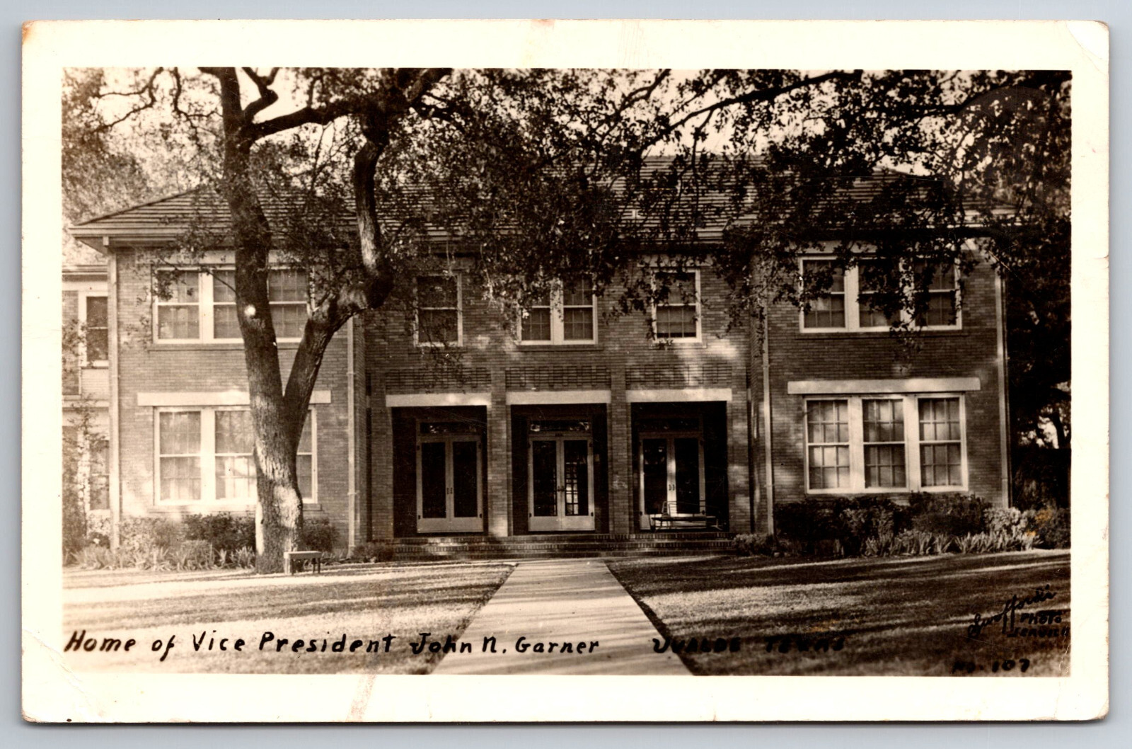 Uvalde, Texas - TX, Vice President Garner, Home, RPPC, c1948, Vintage Postcard