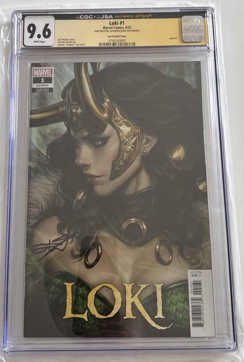 Loki 1 CGC 9.6 Signed Dan Waters- 🔥Artgerm Variant cover