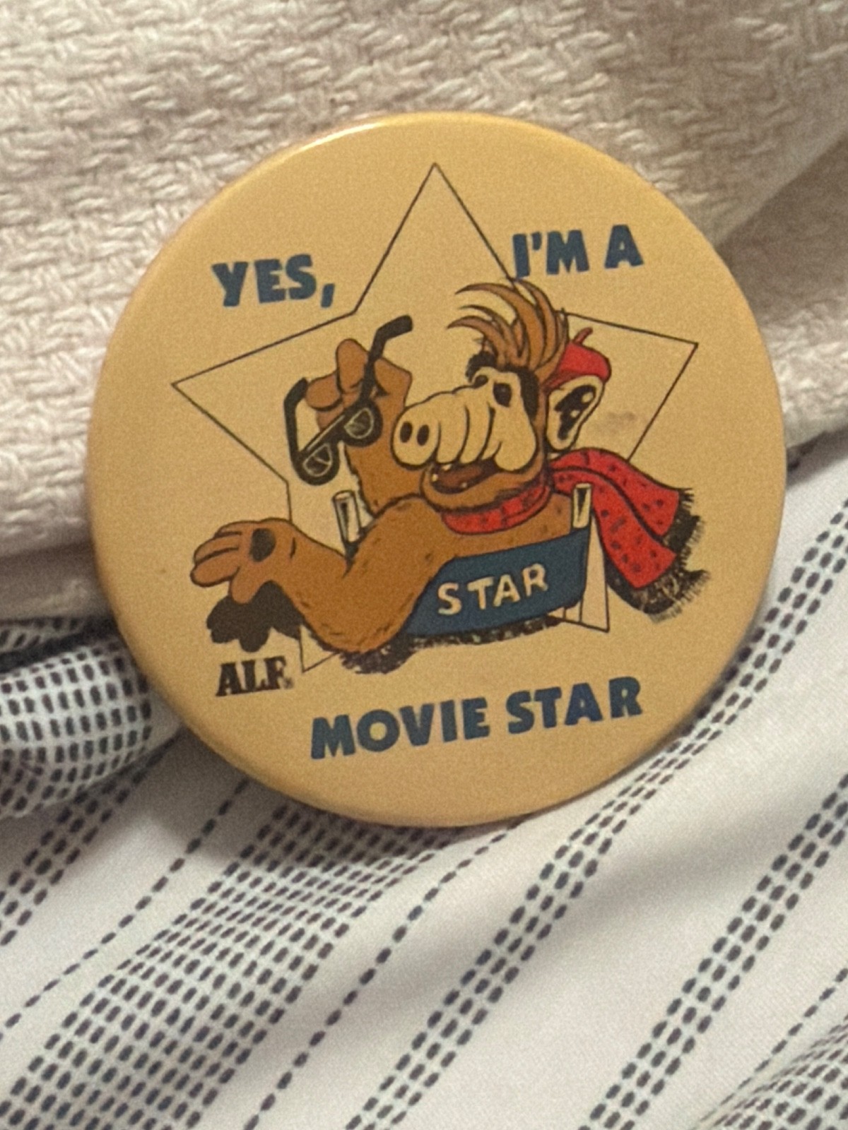 2.25” OD VTG 1987 Round Alf Kitchen Refrigerator Magnets, set of 20