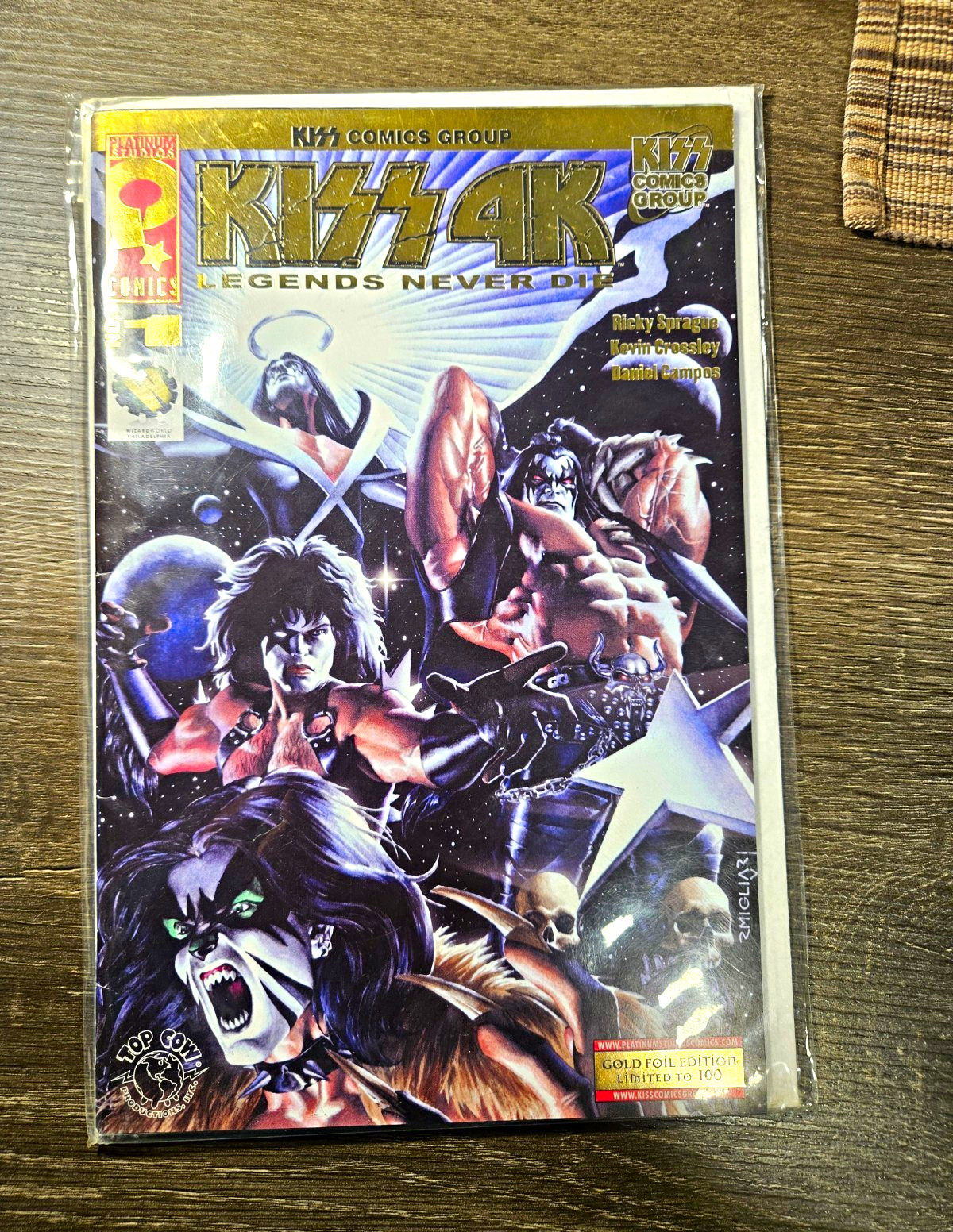 Kiss 4K #1 Legends Never Die Gold Foil Edition Limited Edition Comic Book Kiss 4K #1 Legends Never Die Gold Foil Edition Limited Edition Comic Book