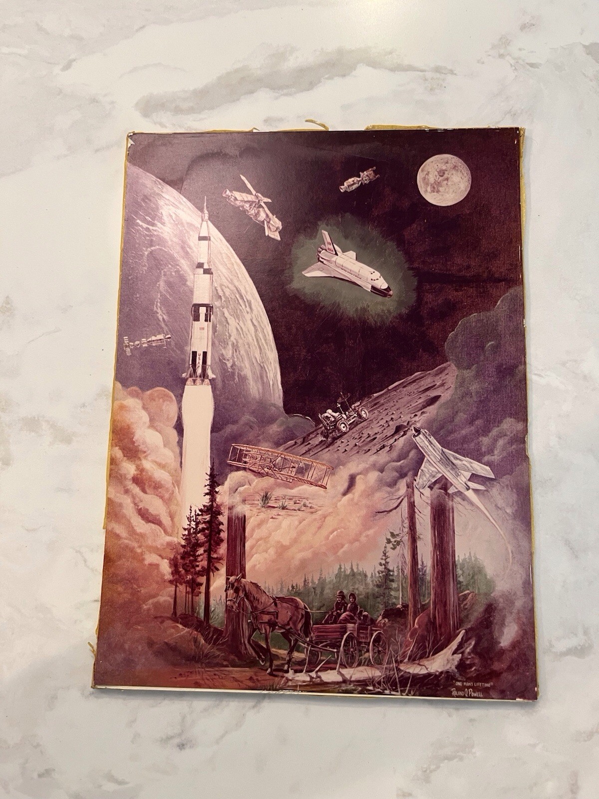 NASA MSFC SPACE SHUTTLE ART 1ST GEN PHOTO - ONE MAN'S LIFETIME w/MARSHALL STAR NASA MSFC SPACE SHUTTLE ART 1ST GEN PHOTO - ONE MAN'S LIFETIME w/MARSHALL STAR