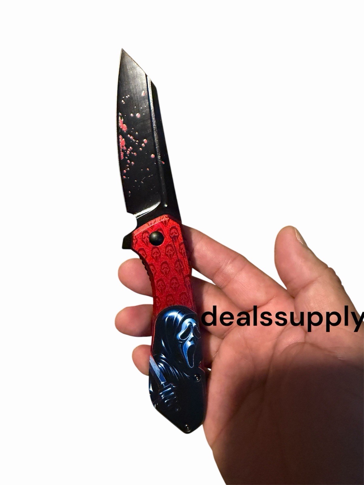 Ghostface Scream Horror Folding Pocket Knife Spring Assisted