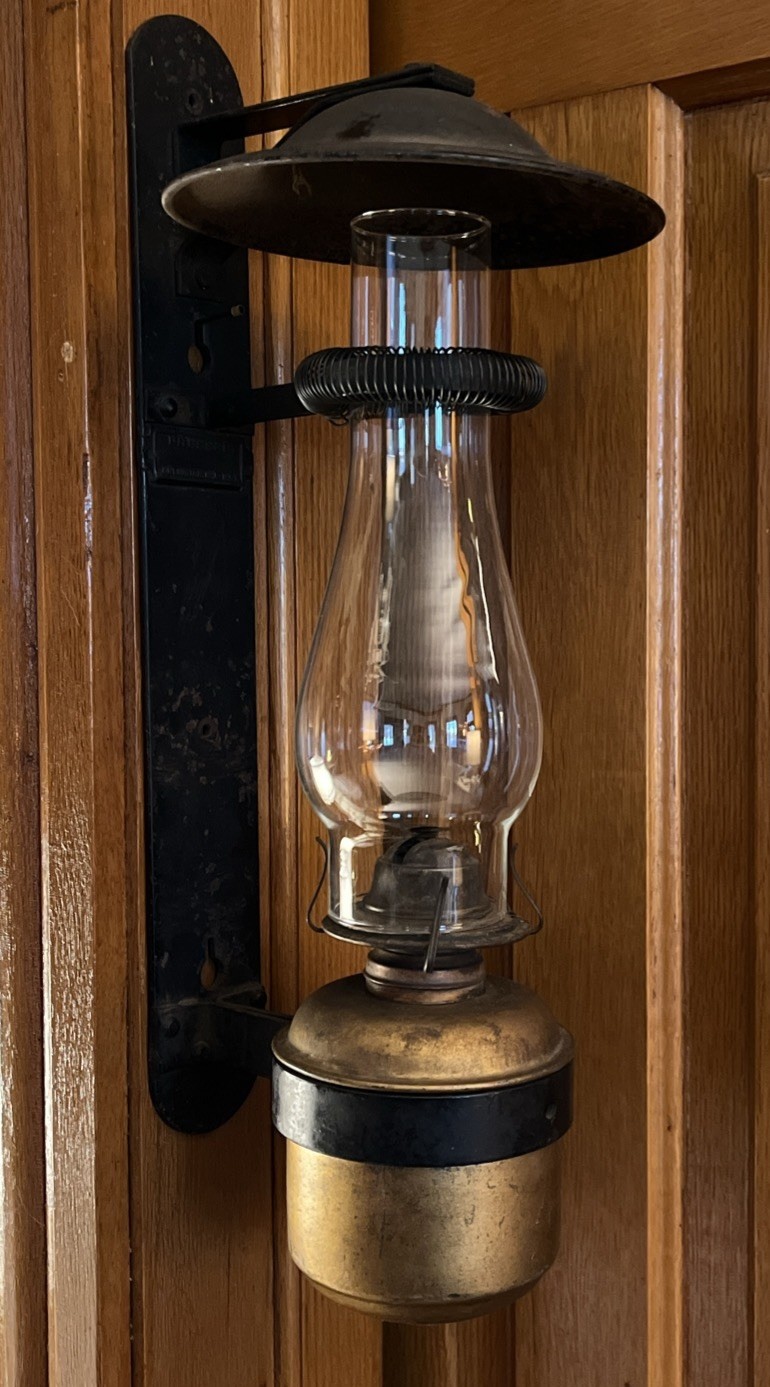 Antique Dressel Caboose Wall Mount Oil Burning Lantern Antique Dressel Caboose Wall Mount Oil Burning Lantern