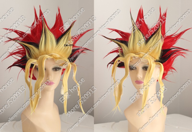 Anime Yu-gi-oh Duel Monsters Yugi Muto Cosplay Short Mix Wig Party Costume Wigs