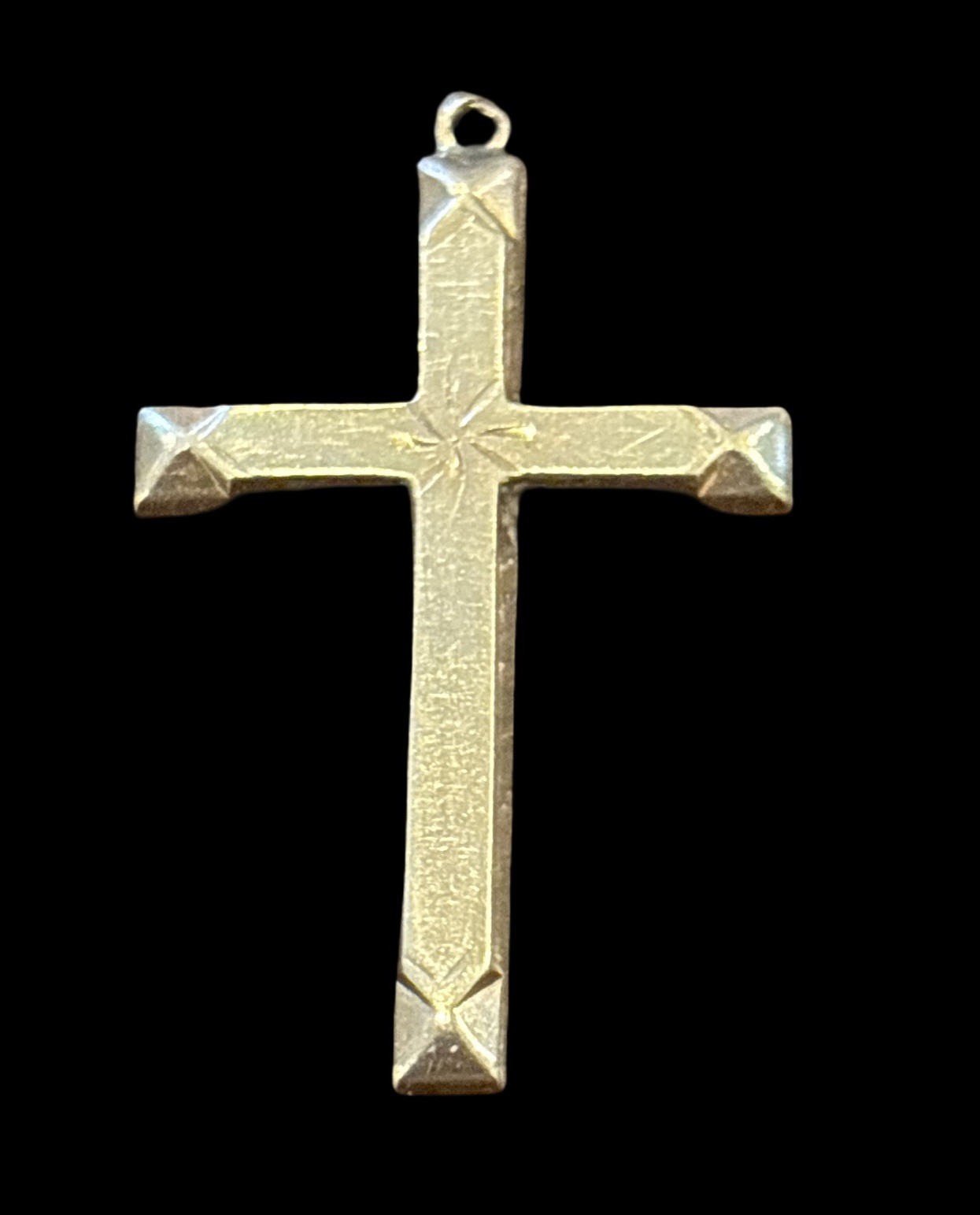 ANTIQUE • 14k Yellow Rolled Gold Cross Pendant