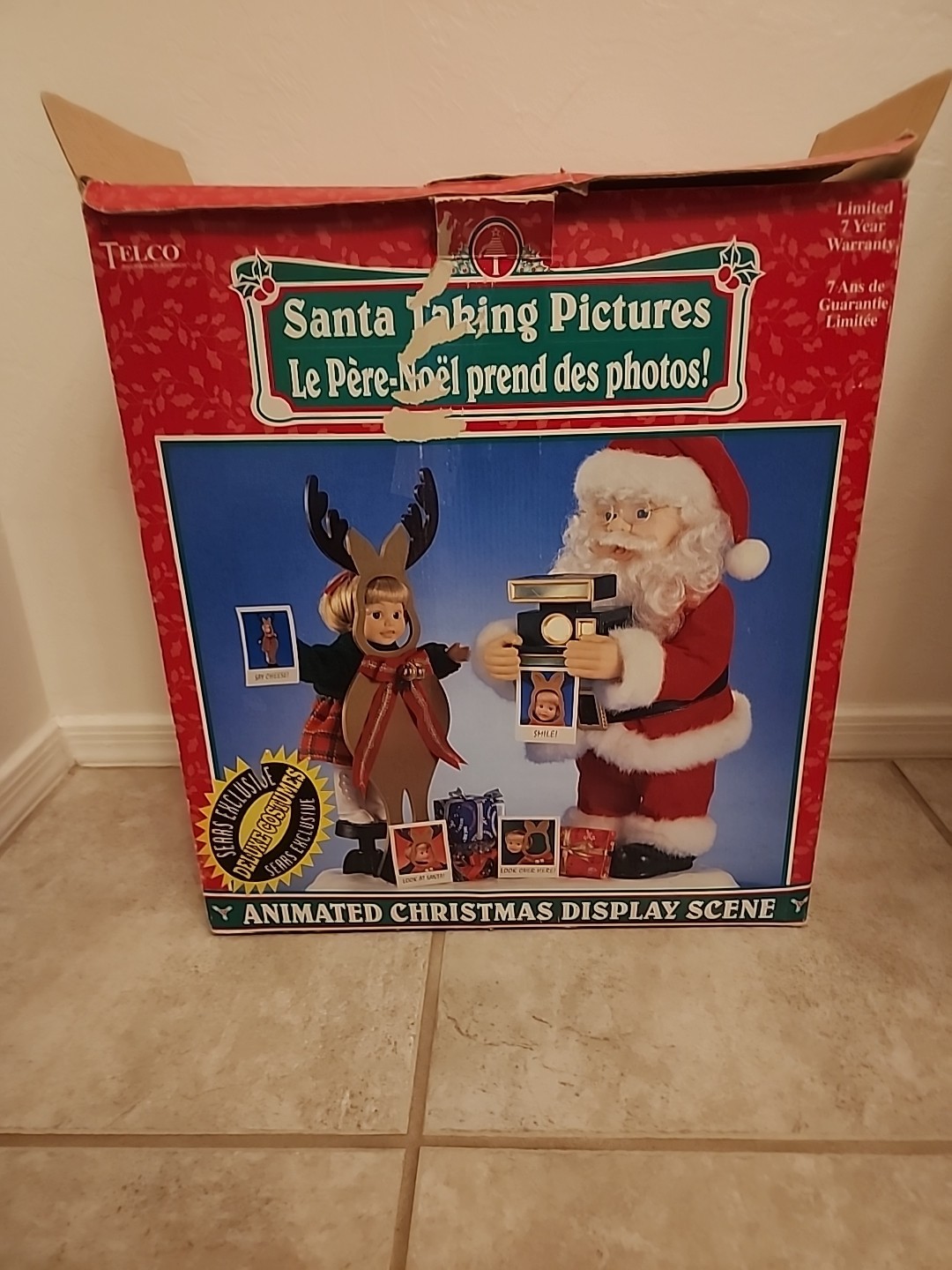 Vintage RARE Telco Motionettes Animated Santa Taking Pictures Christmas Decor 97