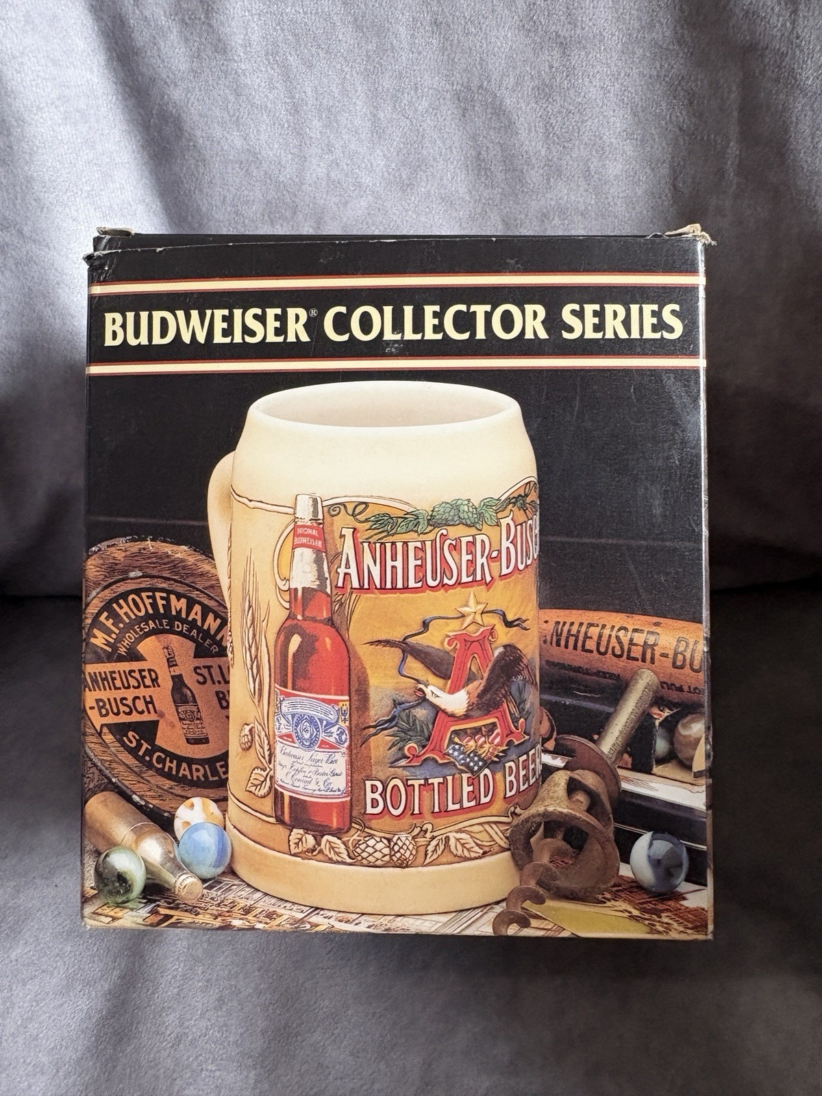 Budweiser 1991 Bottled Beer Stein New In Box Vintage