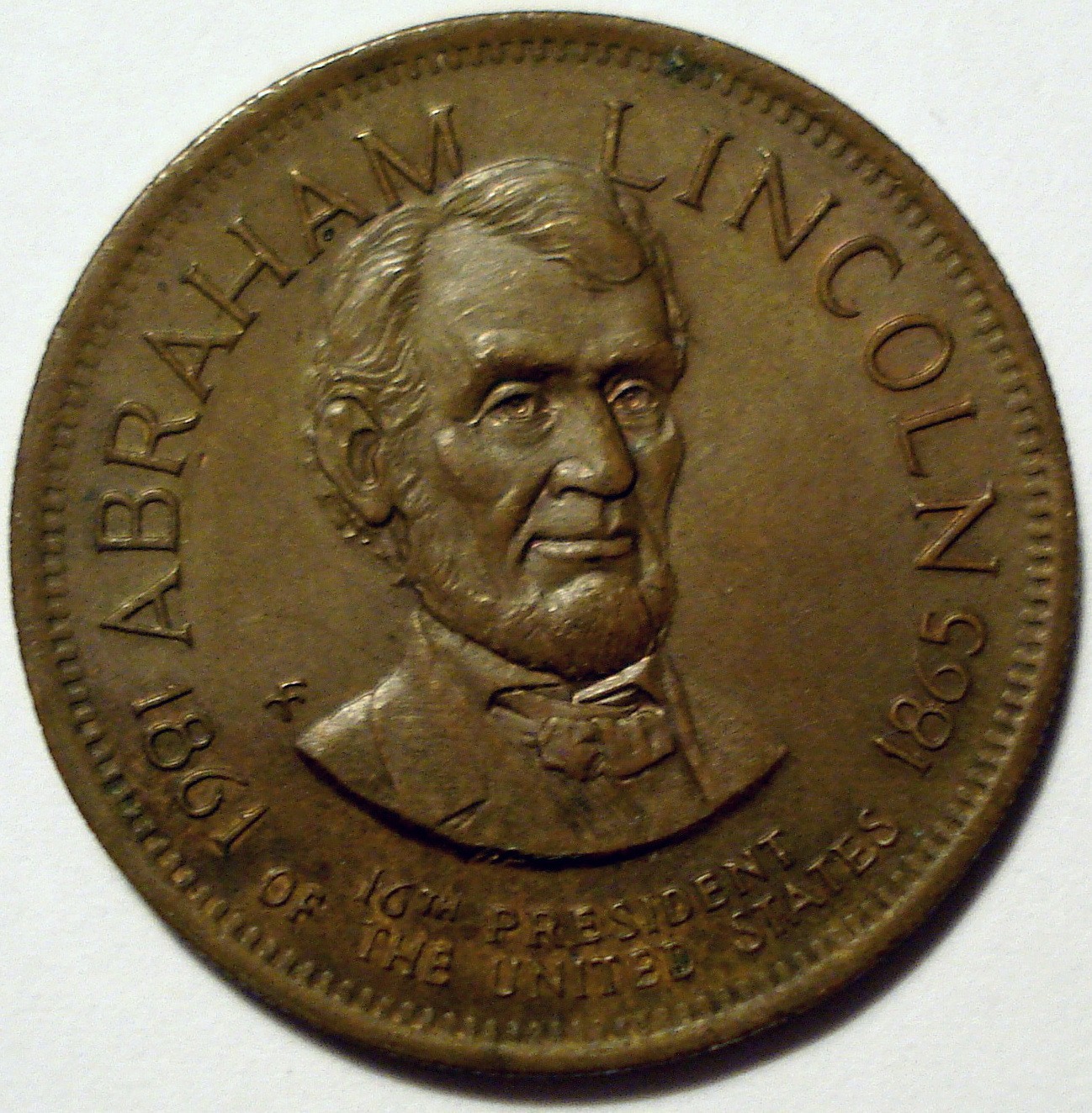 ABRAHAM LINCOLN (1861-1865) 16th PRESIDENT TOKEN