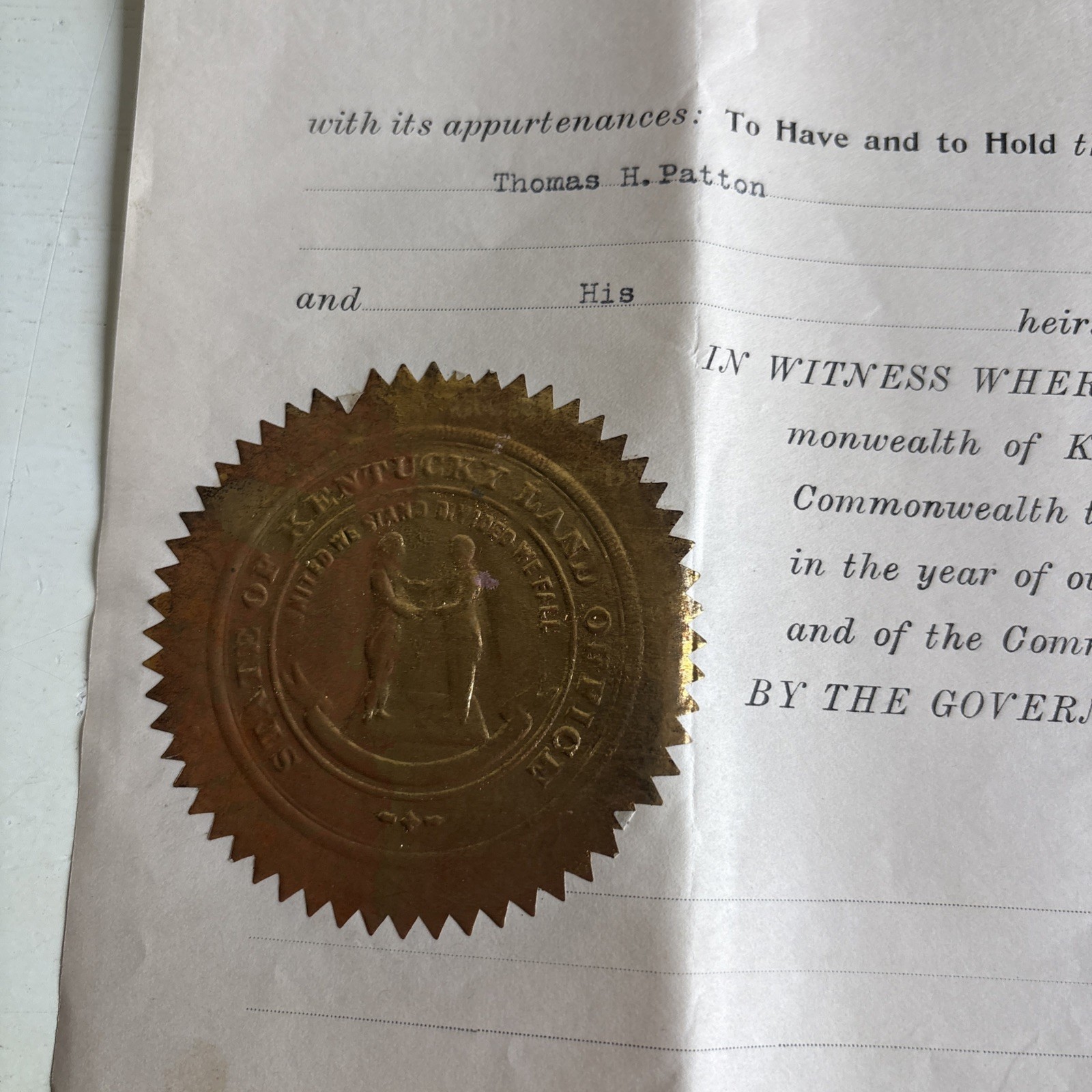 Antique Vintage 1872 Kentucky Breathitt County Land Deed