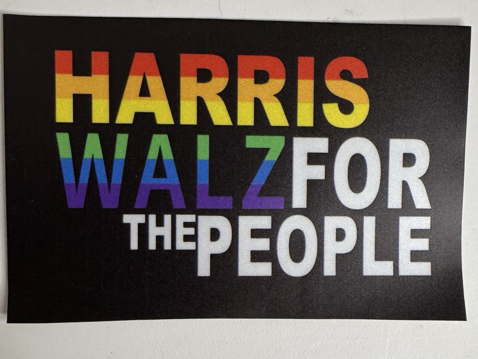 Harris Walz For The People Bumper Sticker 4” X 6” High Quality