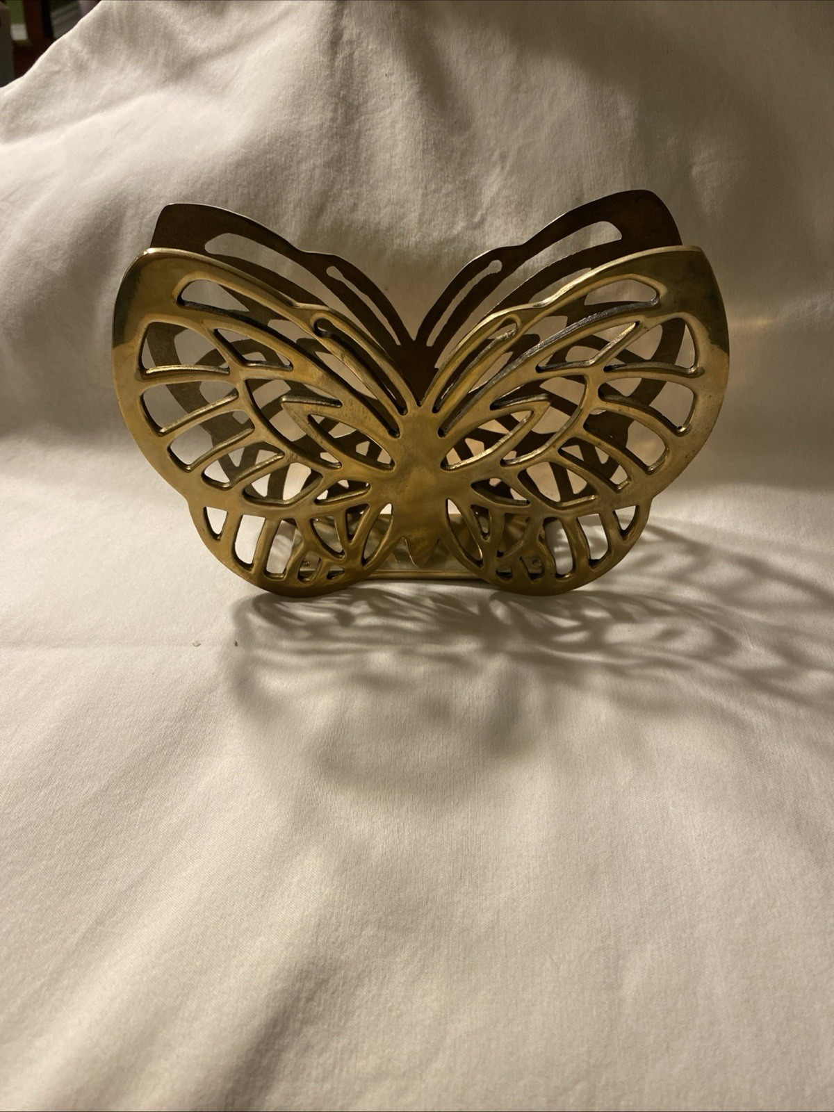 VTG MCM Crowning Touch Handcrafted Brass Butterfly Napkin/Letter Holder VTG MCM Crowning Touch Handcrafted Brass Butterfly Napkin/Letter Holder