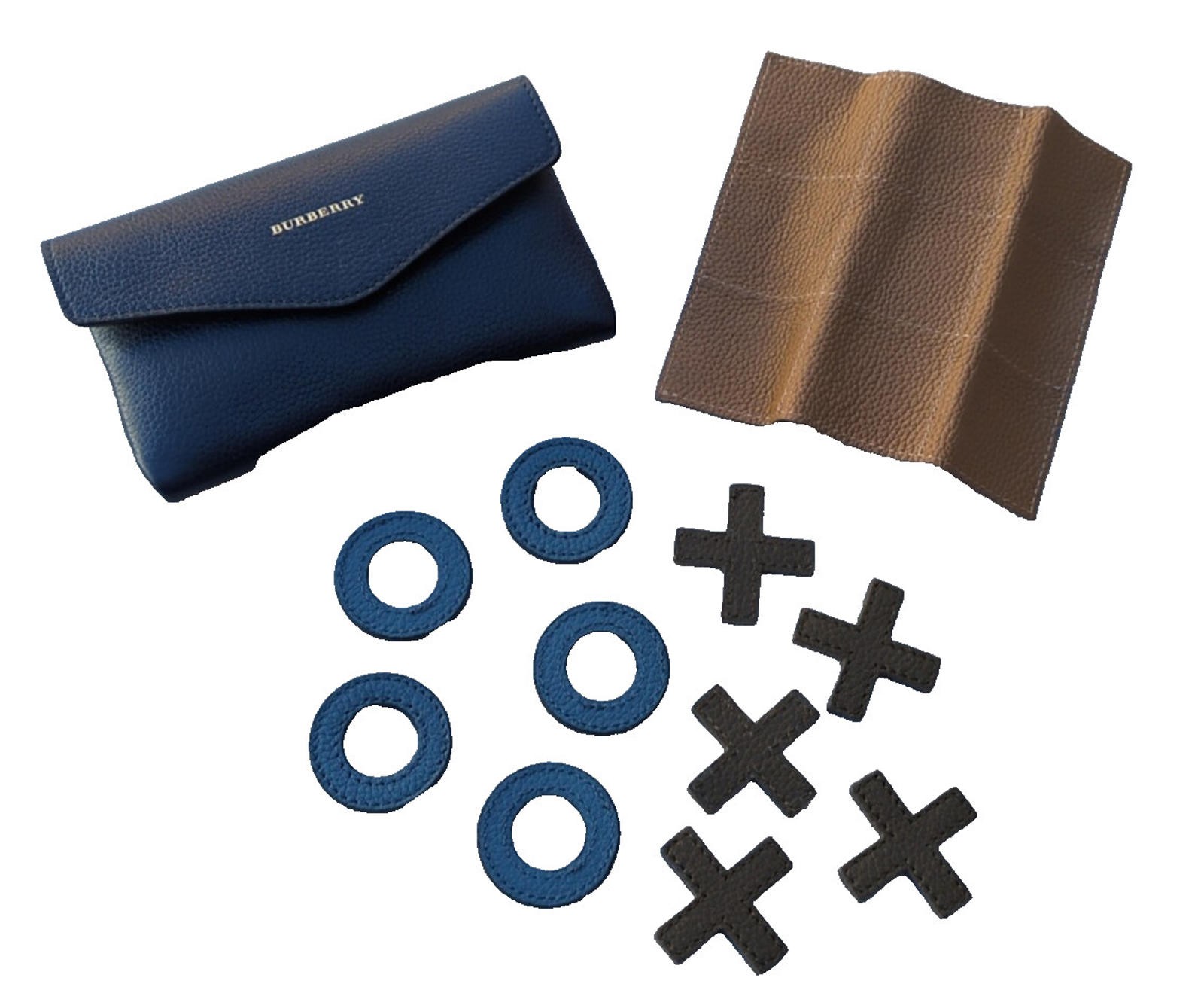 Burberry Rare Noughts and Crosses Set Leather Italy