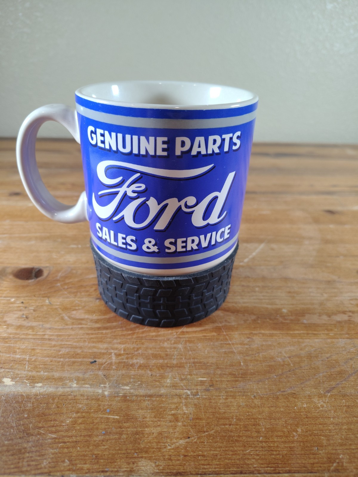 Ford “Genuine Parts – Sales & Service” Ceramic Coffee Mug Promotional With Tire 