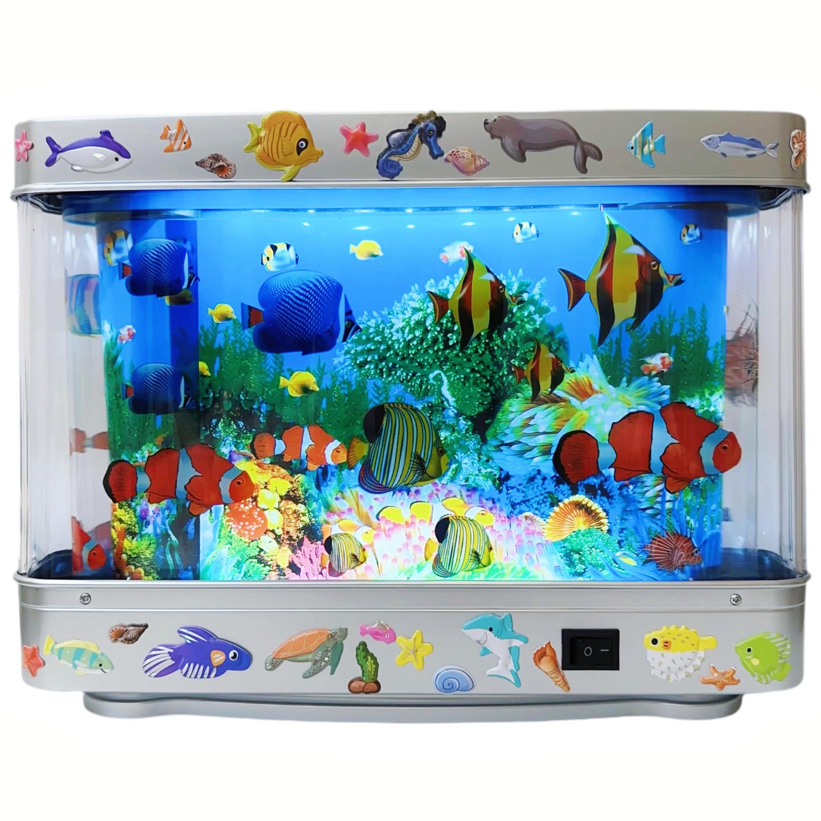 Fake Fish Tank Lamp Moving Aquarium Night Light Frutiger Aero Ocean Desk Decor Fake Fish Tank Lamp Moving Aquarium Night Light Frutiger Aero Ocean Desk Decor