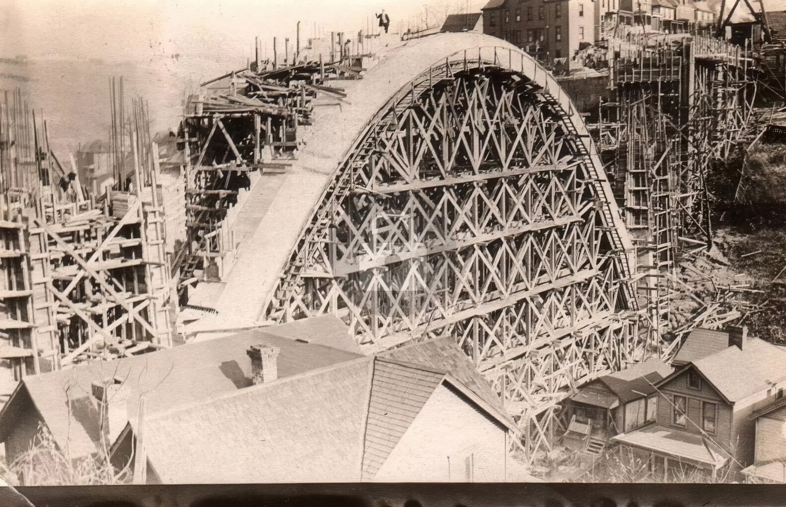 Monessen PA Constuction Bridge Westmoreland Co. 1912 RPPC Photo Postcard COPY Monessen PA Constuction Bridge Westmoreland Co. 1912 RPPC Photo Postcard COPY