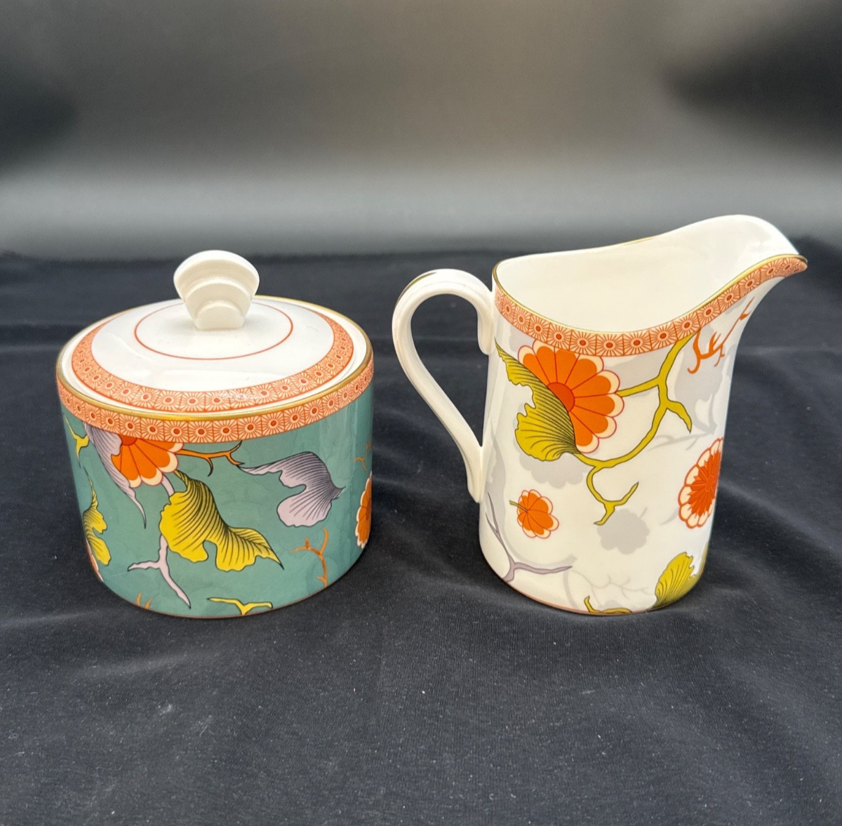 RARE Spode Kyushu Sugar Bowl & Creamer Set Y8641 * Replacement RARE Spode Kyushu Sugar Bowl & Creamer Set Y8641 * Replacement