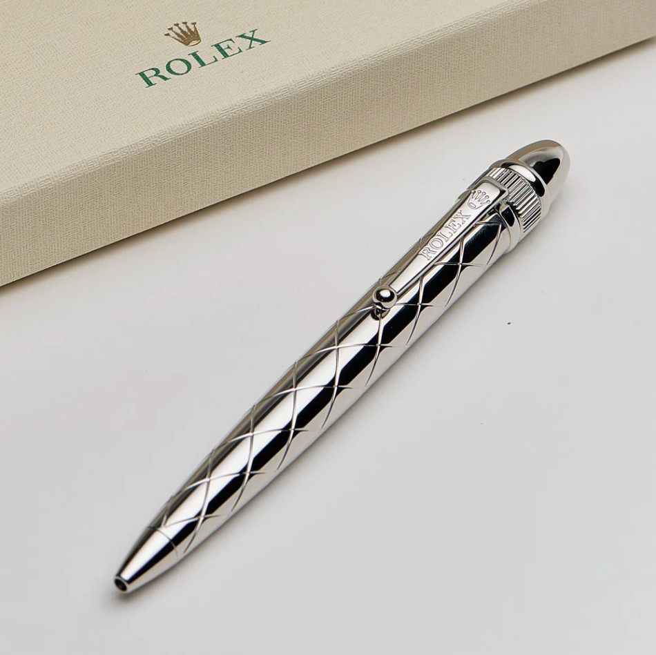 ROLEX VIP Silver Ballpoint Pen w/ Box Rare Executive Collectible Luxury ROLEX VIP Silver Ballpoint Pen w/ Box Rare Executive Collectible Luxury