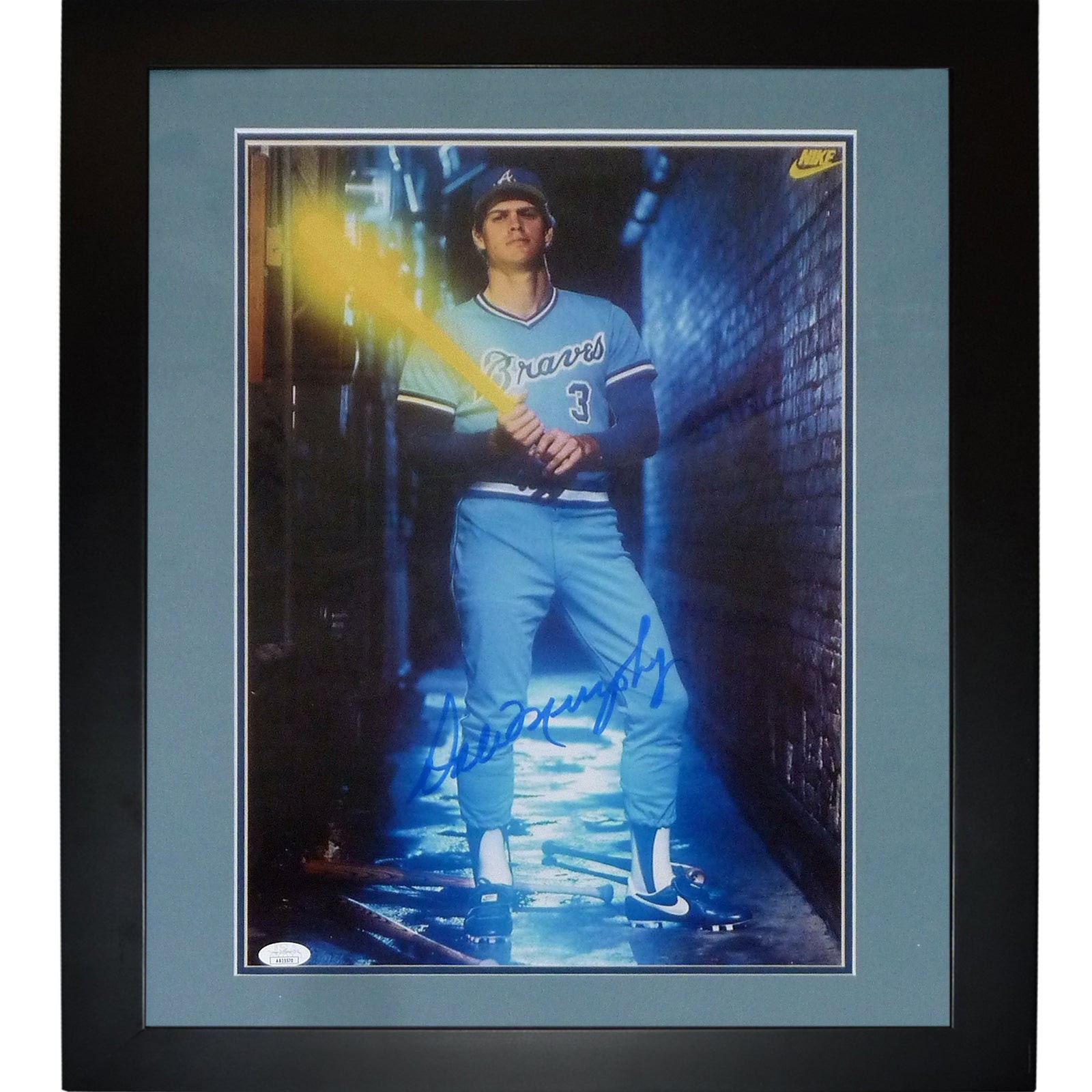 Dale Murphy Autographed Atlanta Braves (Lightning Bat Pose) Deluxe Framed 12x18 Dale Murphy Autographed Atlanta Braves (Lightning Bat Pose) Deluxe Framed 12x18