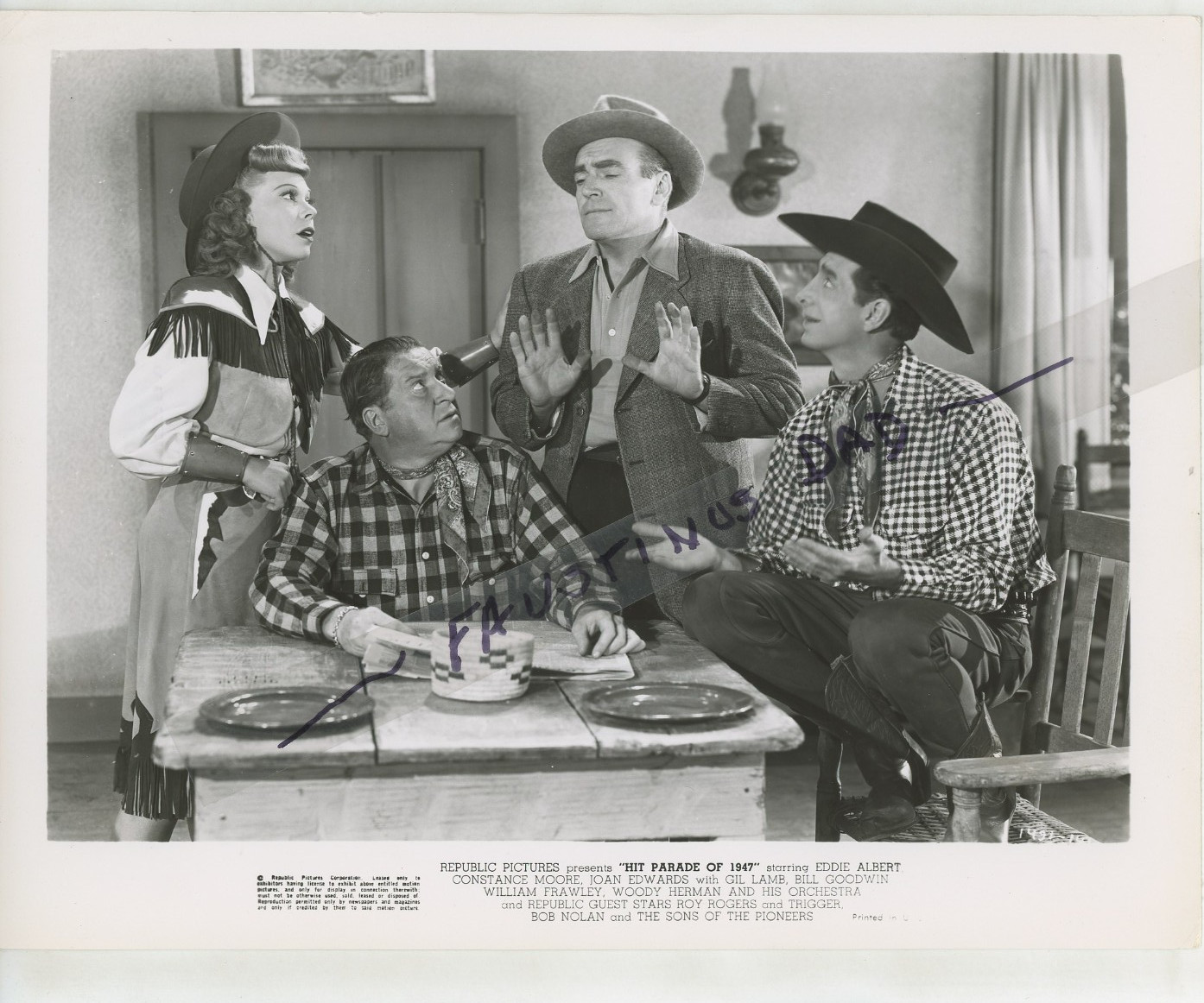 Vintage 8x10 Photo Hit Parade of 1947 Eddie Albert Constance Moore Joan Edwards