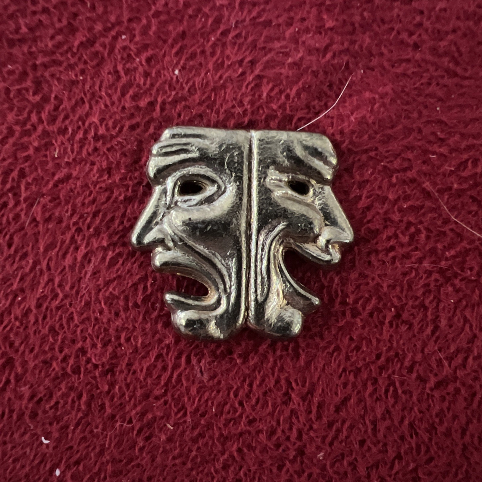 Vtg Brass Drama Comedy Tragedy Lapel PINBACK