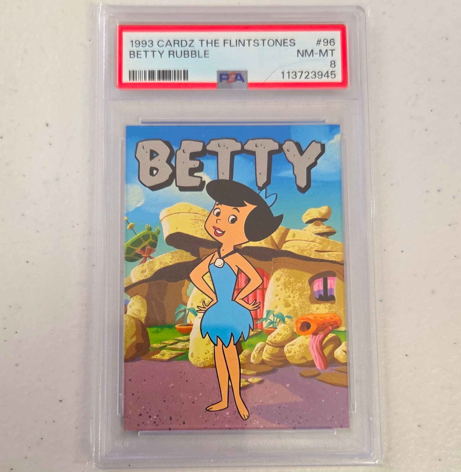 CARDZ 1993 The Flintstones #96 Betty Rubble PSA 8 Graded Trading Card