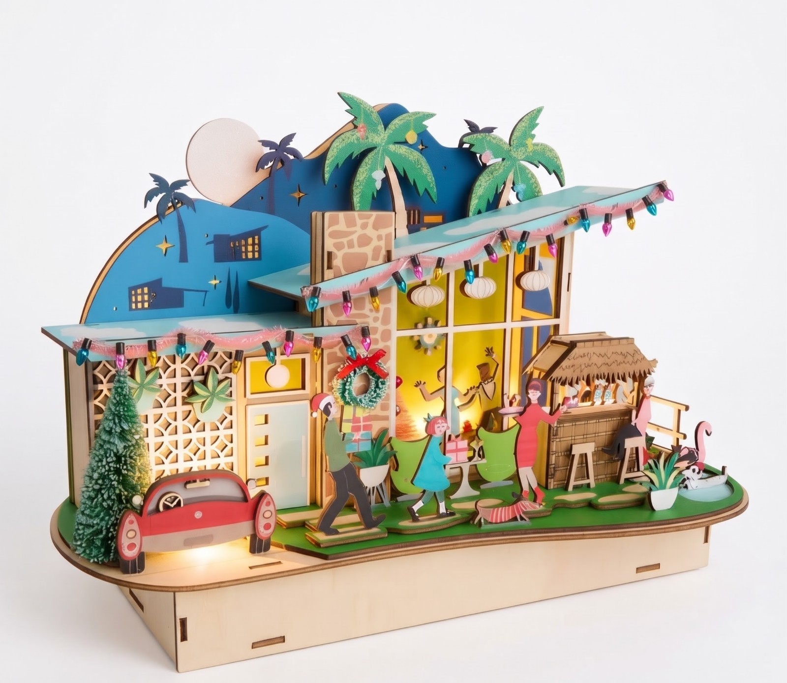 World market laser cut wood LED HOLIDAY  PARTY HOUSE 2026 not online new in box
