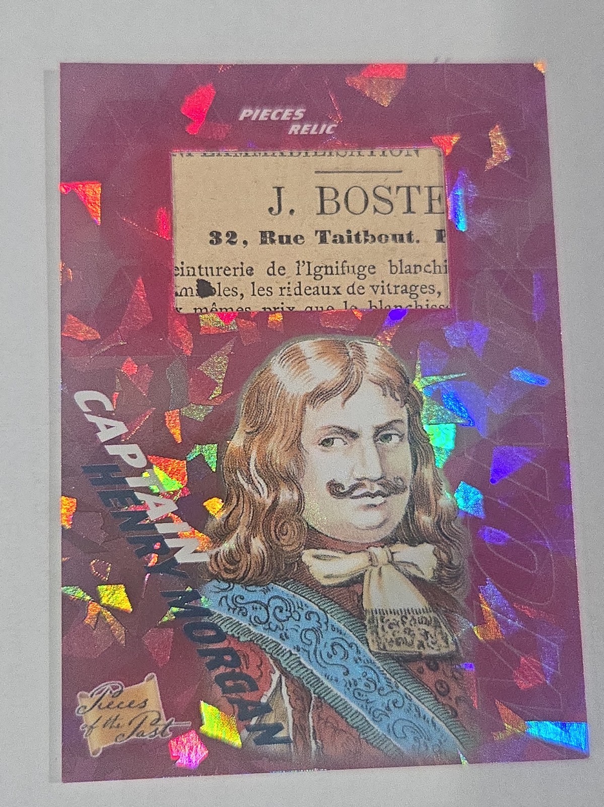 2021 pieces of the past CAPTAIN HENRY MORGAN 1/1  PINK CRACKED ICE WITH RELIC